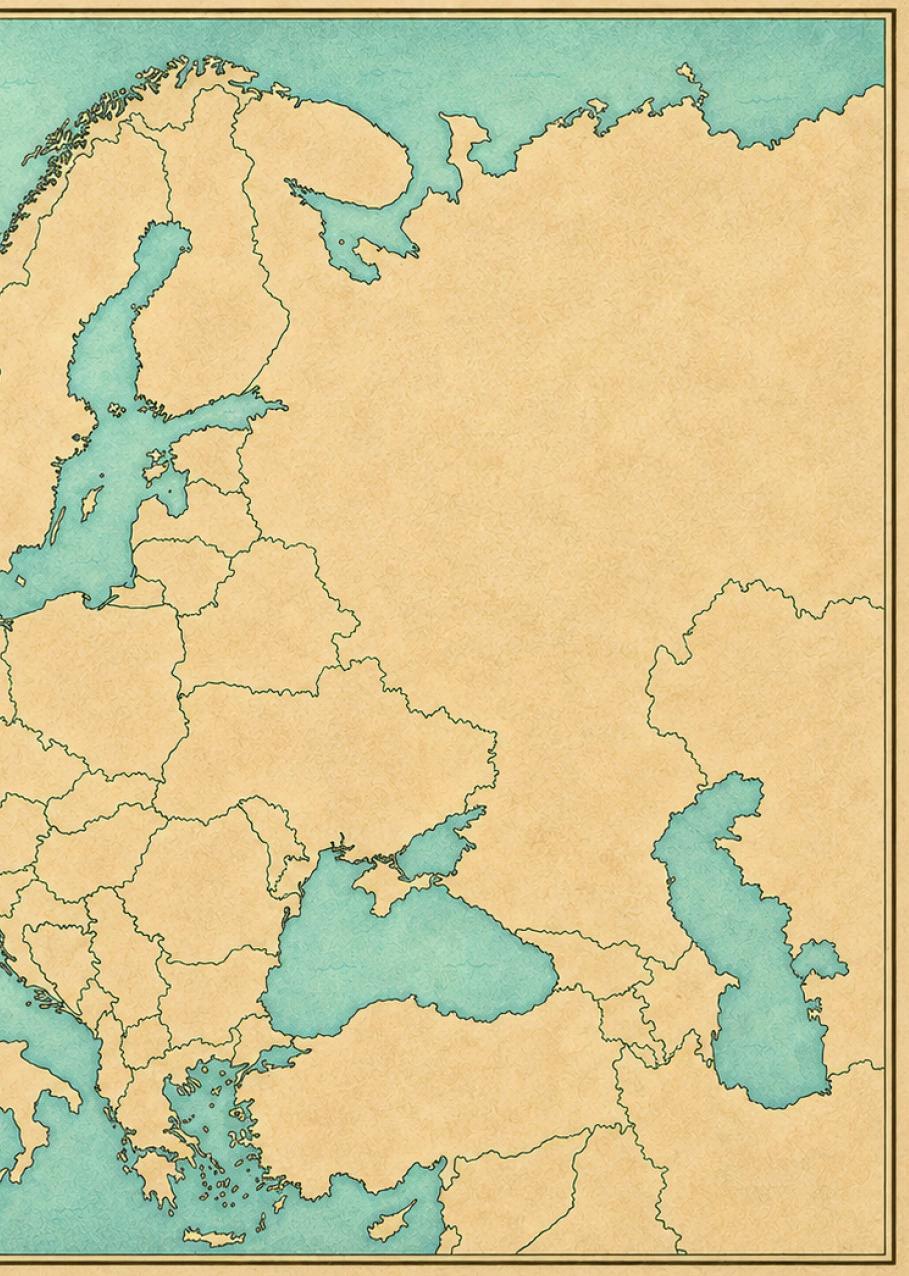 Europakarte im Camping-Reisetagebuch