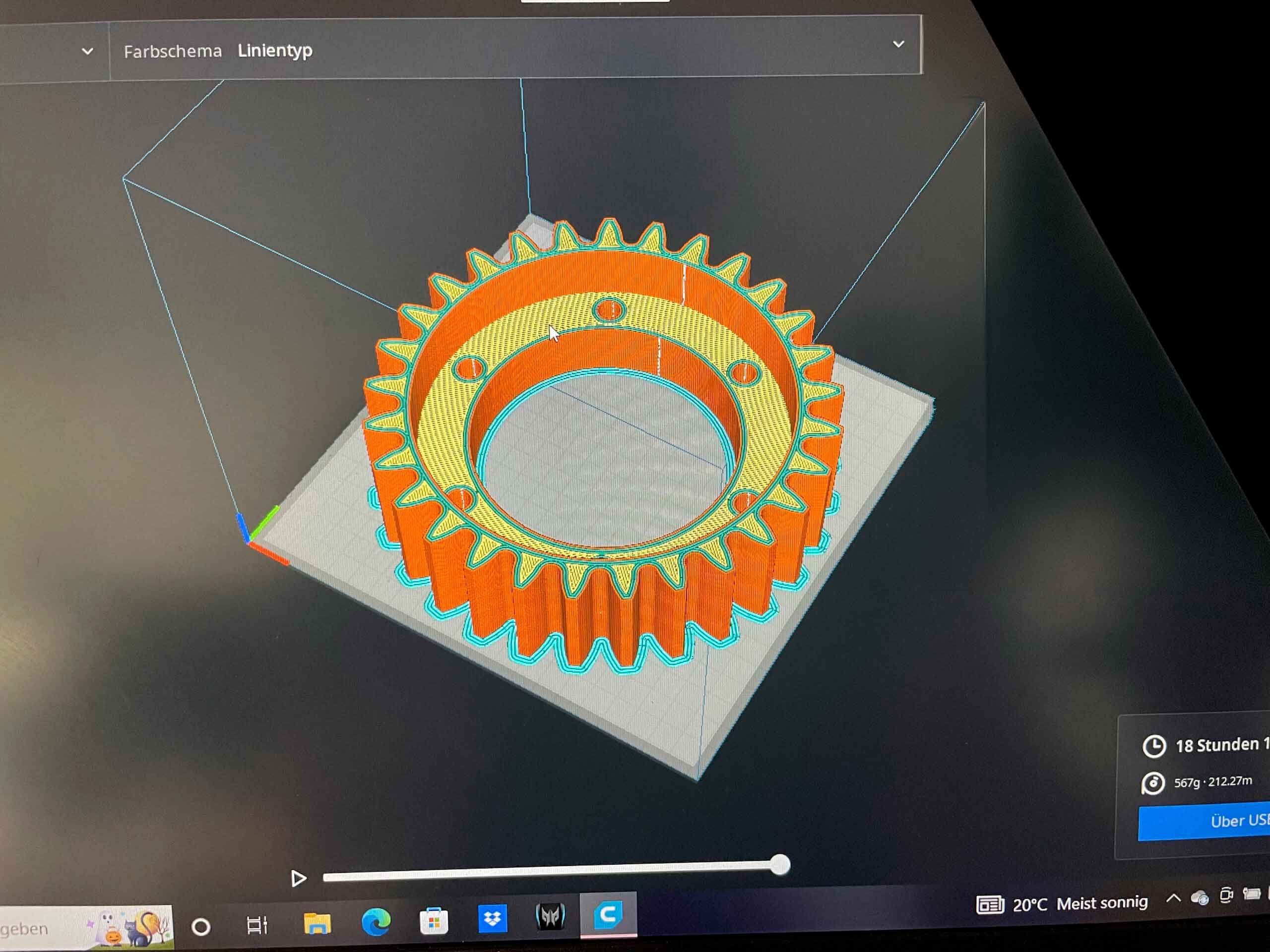 Zahnrad im 3D Druck FERNWEHWERK 3D-Druck